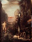 Gustave Moreau Paintings - Hercules and the Hydra by Gustave Moreau